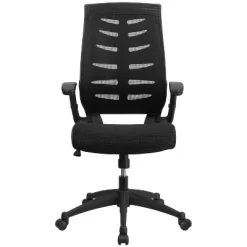 Emma And Oliver High Back Black Mesh Swivel Ergonomic Office Chair With Adjustable Flip-Up Arms -Luxe Living Interiors Shop GUEST 1ce91668 7089 4a0e 8b55 f3f2c8b2ed5e