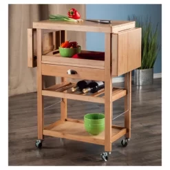 Barton Kitchen Cart Bamboo Natural - Winsome -Luxe Living Interiors Shop GUEST 1d48a5d5 c2d2 4ec7 8a2c da2cd9918fda