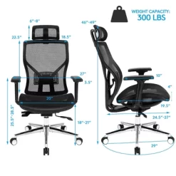 Costway Ergonomic Office Chair High-Back Mesh Chair W/Adjustable Lumbar Support 14 Costway Ergonomic Office Chair High-Back Mesh Chair W/Adjustable Lumbar Support -Luxe Living Interiors Shop GUEST 1e99d865 c576 4b32 9f55 feb0883d3e8d