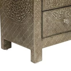 Deschutes Handcrafted Boho 3 Drawer Nightstand Silver - Christopher Knight Home 17 Deschutes Handcrafted Boho 3 Drawer Nightstand Silver - Christopher Knight Home -Luxe Living Interiors Shop GUEST 1ec3383b 2d0b 40df 8c02 ed08a72b5a76