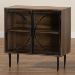Carter Wood And Metal 2 Door Sideboard Dining Cabinet Walnut Brown/Black - Baxton Studio 17 Carter Wood And Metal 2 Door Sideboard Dining Cabinet Walnut Brown/Black - Baxton Studio -Luxe Living Interiors Shop GUEST 1ed5ebf3 66d2 44cb b773 1f710e491e5f