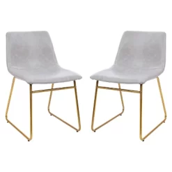 Emma And Oliver 18 Inch Indoor Dining Table Chairs, LeatherSoft Upholstery-Set Of 2 -Luxe Living Interiors Shop GUEST 1f56840e c0b5 4b15 b99c 22711da9d75c