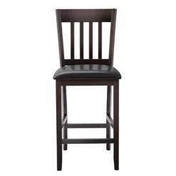 Tangkula Set Of 2 Bar Stools Counter Height Pub Chairs W/ PU Leather Seat&Rubber Wood Legs -Luxe Living Interiors Shop GUEST 1f9ecf20 5159 413b 9aed 859700a2e7ae