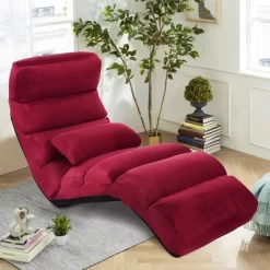 Costway Folding Lazy Sofa Chair Stylish Sofa Couch Bed Lounge Chair W/Pillow Burgundy 18 Costway Folding Lazy Sofa Chair Stylish Sofa Couch Bed Lounge Chair W/Pillow Burgundy -Luxe Living Interiors Shop GUEST 1fb1e3bc 3334 483d b7d5 874a84c64c06