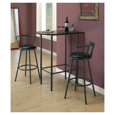 2pc 36"H Barstools Swivel Metal Black - EveryRoom 3 2pc 36"H Barstools Swivel Metal Black - EveryRoom