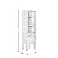 70" Lenox Side Bookshelf - Picket House Furnishings -Luxe Living Interiors Shop GUEST 205ec767 ad4e 441c b198 053c63d85e45