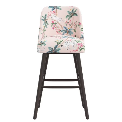 Sherrie Rounded Back Bartstool In Pattern - Skyline Furniture 10 Sherrie Rounded Back Bartstool In Pattern - Skyline Furniture - Image 8
