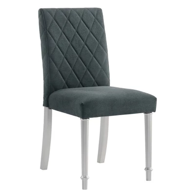 2pc Singger Writing Desk With Chair Gray - HOMES: Inside + Out 9 2pc Singger Writing Desk With Chair Gray - HOMES: Inside + Out - Image 7