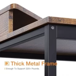 ODK Modern Wooden Triangle Corner Fit Computer Workstation Desk With Durable Steel Frame And Raised Monitor Stand -Luxe Living Interiors Shop GUEST 209f32cc 4fc0 4a2b 8703 1b6d28dc0858