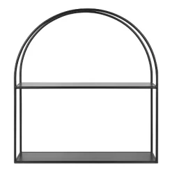24" X 26" Monroe Metal Arch Shelf Black - Kate & Laurel All Things Decor