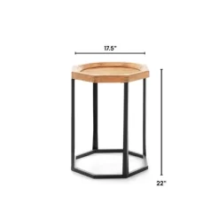 Grayson Wood And Metal Side Table Natural - Finch -Luxe Living Interiors Shop GUEST 20d910ef 03e7 4e01 a92c dd6331b5d636