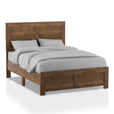 3pc Queen Quail Bedroom Set With 2 Nightstands Rustic Light Walnut - HOMES: Inside + Out 4 3pc Queen Quail Bedroom Set With 2 Nightstands Rustic Light Walnut - HOMES: Inside + Out - Image 2