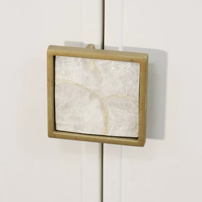 Four Door With Shell Handles Sideboard Cabinet White - StyleCraft 4 Four Door With Shell Handles Sideboard Cabinet White - StyleCraft - Image 2