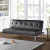 Yaheetech Faux Leather Adjustable Convertible Sofa Bed Couch Futon For Living Room -Luxe Living Interiors Shop GUEST 2193e2b7 9999 4c46 8915 b33f84b4638e