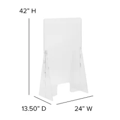 Emma And Oliver Acrylic Free-Standing Register Shield / Sneeze Guard With Pass-Through Opening -Luxe Living Interiors Shop GUEST 21bb534e c8d6 42c0 a2d4 40c396c47f38
