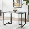 Contemporary Ming 55" Dining Table With Clear Tempered Transparent Glass Tabletop-The Pop Maison -Luxe Living Interiors Shop GUEST 222225ad 192f 4e9b a6e2 19275dccdf26