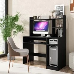 Costway Computer Desk Study Bookcase Workstation With Charging Station Hutch & CPU Stand -Luxe Living Interiors Shop GUEST 22a491c5 0c10 4f86 bbaf 136ca390bfe9