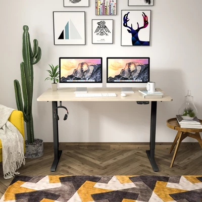 Costway Office Electric Adjustable Standing Up Desk Dual Motor W/ Controller 5 Costway Office Electric Adjustable Standing Up Desk Dual Motor W/ Controller - Image 3