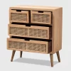 Alina Wood And Rattan 4 Drawer Accent Chest Oak - Baxton Studio -Luxe Living Interiors Shop GUEST 22fbf933 63db 4269 941b e02c054183f8