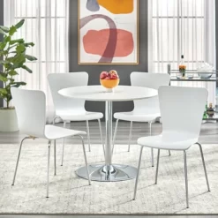 Hillboro Round Dining Table Metal Base - Buylateral -Luxe Living Interiors Shop GUEST 231511b3 e29b 4d9f 8c9c 4f02baa67684