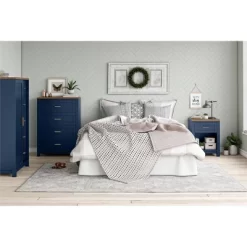 Henry 6 Drawer Walnut Top Wide Dresser Navy - Room & Joy -Luxe Living Interiors Shop GUEST 235aa674 3269 45f8 b2e6 19da71b69333