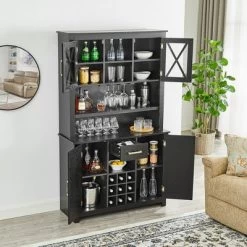 Home Source Jill Zarin Tall Cabinet With Glass Doors -Luxe Living Interiors Shop GUEST 23725290 d4d4 402a bb65 2f21eacdc2b4