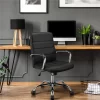 Yaheetech Mid-Back Office Chair With Arms 360° Swivel PU Leather Office Executive Chair -Luxe Living Interiors Shop GUEST 237d4c20 280a 4d64 be40 6589556254c7