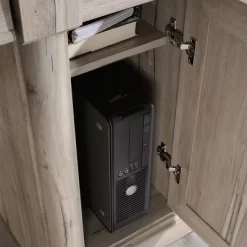 Palladia Computer Desk With Hutch Split Oak - Sauder -Luxe Living Interiors Shop GUEST 24aa81e6 f1f2 4990 913e a539b9509308