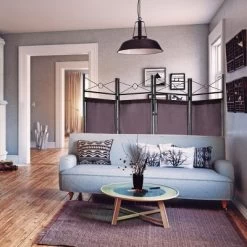 Costway 4 Panel Room Divider Privacy Screen Home Office Fabric Metal Frame -Luxe Living Interiors Shop GUEST 26301bbc 94ca 4410 8991 731955d0c54a