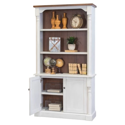 78" Durham 3 Shelf Bookcase With Lower Doors White - Martin Furniture 3 78" Durham 3 Shelf Bookcase With Lower Doors White - Martin Furniture
