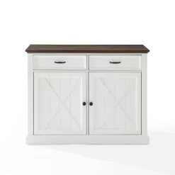 Clifton Kitchen Island Distressed White/Brown - Crosley -Luxe Living Interiors Shop GUEST 271132e7 19a6 4f11 895d d0a960591fa2