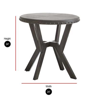 Alamo Round End Table Gray - Steve Silver 5 Alamo Round End Table Gray - Steve Silver - Image 3