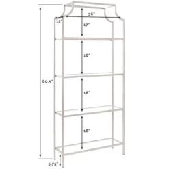 Metal Glass Bookcase In Antique Gold - Pemberly Row -Luxe Living Interiors Shop GUEST 277a4ed6 792c 4845 a9d4 3ebef3b097c6