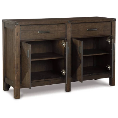 Dellbeck Dining Server Brown/Beige - Signature Design By Ashley 4 Dellbeck Dining Server Brown/Beige - Signature Design By Ashley - Image 2