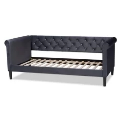 Cora Velvet Fabric Upholstered And Wood Daybed - Baxton Studio -Luxe Living Interiors Shop GUEST 278cb31f 7d83 40cb 9020 0a134571ffb2