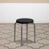 Emma And Oliver Stackable Stool With Silver Powder Coated Frame -Luxe Living Interiors Shop GUEST 27e37073 1f8a 46b9 aff5 dc212713dbe6