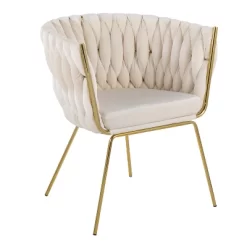 Braided Renee Velvet/Metal Accent Chair - LumiSource 23 Braided Renee Velvet/Metal Accent Chair - LumiSource -Luxe Living Interiors Shop GUEST 287e70a1 346a 4ce4 83b7 fc1c90697912