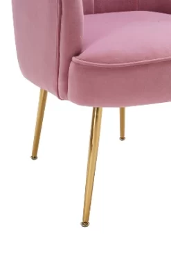 Modern Shell Shape Armchair Accent Chair With Gold Legs-ModernLuxe -Luxe Living Interiors Shop GUEST 296e0055 6de8 452f adc4 4cb895088ef5