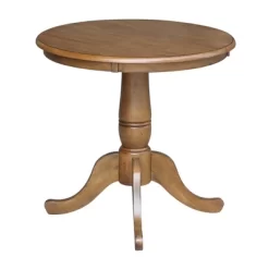 Morgan 30" Round Top Pedestal Table - International Concepts