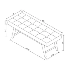 Copan Mid Century Bench Beige - Project 62™ -Luxe Living Interiors Shop GUEST 2992de77 c3e1 4fe6 a05e 33a718394263