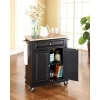 Wood Top Portable Kitchen Cart Wood/Black - Crosley