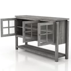 Carita Transitional Windowpane Cabinets Buffet - HOMES: Inside + Out -Luxe Living Interiors Shop GUEST 2aa78992 0f39 4ee8 92a9 7d1e9f3c861a