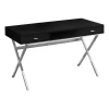 Monarch Specialties Laptop Table With Drawers And Open Shelf Computer, Writing Desk, Metal Sturdy Legs, 48" L -Luxe Living Interiors Shop GUEST 2b375c72 1bde 46bd 8fa7 b3f94cf8371a
