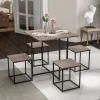 Costway 5-Piece Dining Table Set Square Kitchen Table Set With Stools For Small Spaces -Luxe Living Interiors Shop GUEST 2b5b7dea 1151 48a3 9556 dacd27507d8e