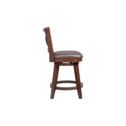 24" Broadmoor Swivel Counter Height Barstool Cappuccino Brown - Boraam -Luxe Living Interiors Shop GUEST 2ca46ee9 cf55 4676 a007 8001198f1b4a
