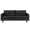Empress Bonded Leather Sofa Black - Modway -Luxe Living Interiors Shop GUEST 2ce683b5 2755 4dc9 9922 32a3b69c44c5