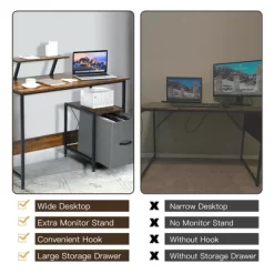 Costway Computer Desk Writing Workstation Home Office W/ Movable Storage Rack & Shelf 16 Costway Computer Desk Writing Workstation Home Office W/ Movable Storage Rack & Shelf -Luxe Living Interiors Shop GUEST 2d3ded83 cb0f 441e 9207 59350df971bf
