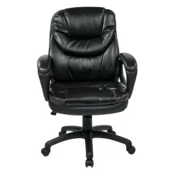 Faux Leather Managers Chair With Padded Arms - OSP Home Furnishings