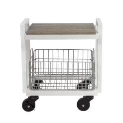 Cart System With Wheels 2 Tier White - Atlantic -Luxe Living Interiors Shop GUEST 2dfe0ab5 0139 4038 bdd9 5accfc6a502c