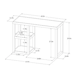 Carson Wood Writing Desk With Storage White - Threshold™ -Luxe Living Interiors Shop GUEST 2e25fab9 58e1 4d1d ab2f 351e9f9fb385